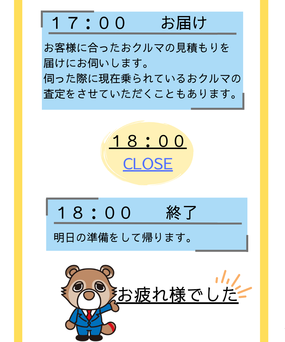 仕事紹介（社員のある一日） | 採用情報 | 徳島のトヨタ販売店/ネッツ